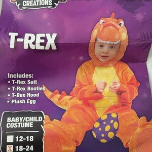 Dino Creations Orange T-Rex Costume for Kids